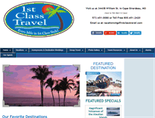 Tablet Screenshot of gofirstclasstravel.com